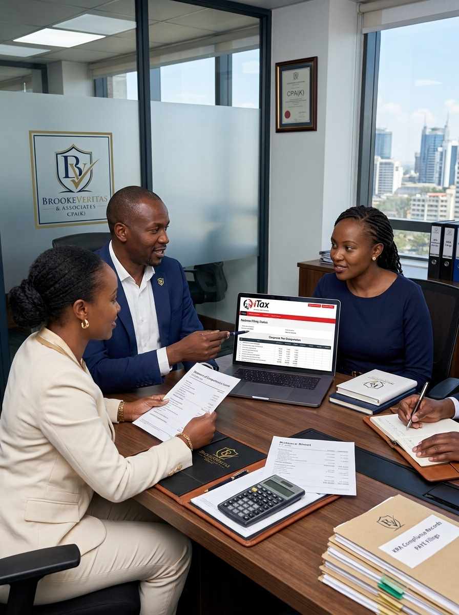 Advisor showing the iTax portal website on a laptop